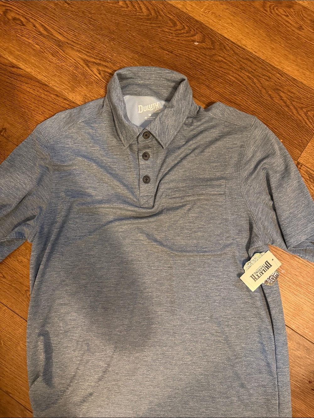 Duluth Trading Co Men's Slate Heather Polo size medium